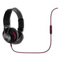 JBL Synchros S300a On-Ear Headphones with Universal In-line Mic and Controls (Black/Red)