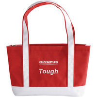 Olympus Small Tough Beach Bag, Red/White