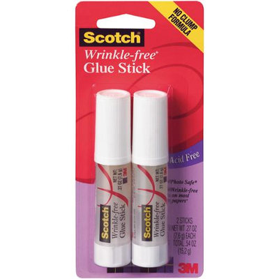 Scotch No Mess Glue Stick 2/Pkg.27oz Each