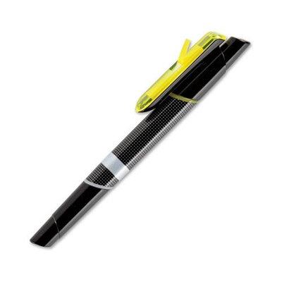 Post-it(R) Flag Plus Pen And Highlighter, Yellow/Black