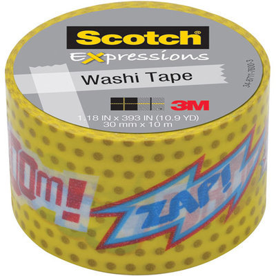Scotch Expressions Washi Tape, 1.18 x 393, POW!