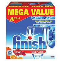 Finish Dishwasher Detergent Dish Detergent Gel Packs, Orange