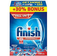 Finish Powerball Tabs Dishwasher Detergent, Fresh Scent, (130ct.)