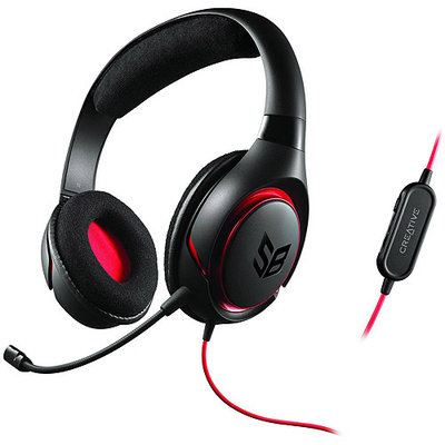 Creative Labs 70GH029000000 Sound Blaster Inferno Headset Stereo - Mini-phone - Wired - 32 Ohm - 20 Hz - 20 kHz - Over-the-head - Binaural - Circumaural