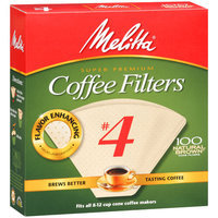 Melitta #4 Coffee Filters, Natural Brown, 100 count