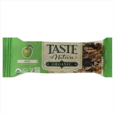 Taste Of Nature 1.4 oz. Apple Organic Wholesome Snack Bar - Case Of 12