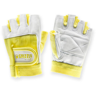 Grizzly Fitness Womens Yellow Grizzly Paw Gloves, Large