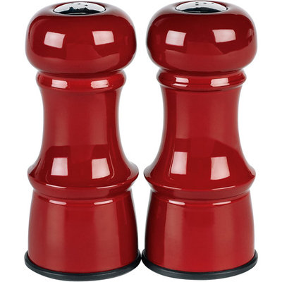 Trudeau Metal Salt & Pepper Shakers 4-1/2