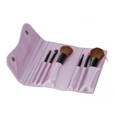 Danielle D146 6 PC Fold Tote Make-Up Brush Set - Purple