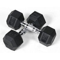 J/fit J Fit 20-6515-2 Rubber Dumbbells 15lb Pair