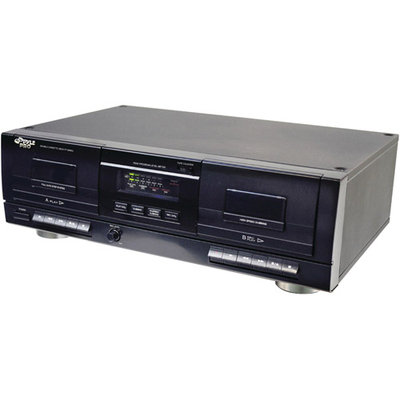Pyle PT659DU Dual Stereo Cassette Deck with Tape USB