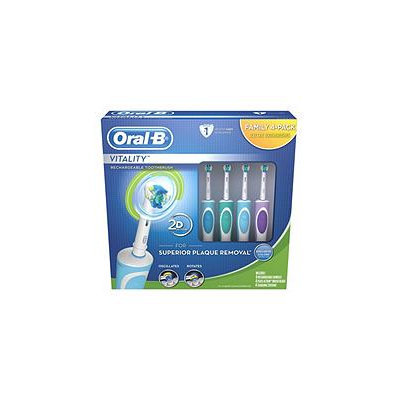 Oral-B Vitality Rechargeable Toothbrush, Family 4 Pack