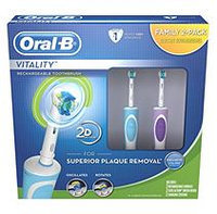 Oral-B Vitality Rechargeable Toothbrush, Family 2 Pack