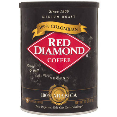 Red Diamond 100% Colombian Medium Roast Ground Coffee, 11 oz