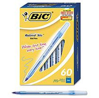 BIC Round Stic Medium Ballpoint Stick Pen, 60-Pk - Blue