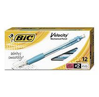 BICMV11BK Bic Velocity Mechanical Pencil, Hb #2, 0.9mm, Turquoise Barrel, Refillable