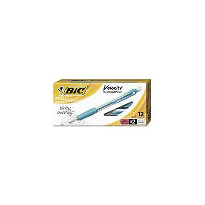 BICMV11BK Bic Velocity Mechanical Pencil, Hb #2, 0.9mm, Turquoise Barrel, Refillable