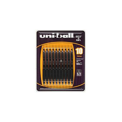 uni-ball 207 Gel Pens - Black Ink - 10 pk.