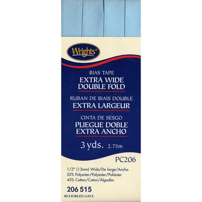 Double Fold Bias Tape 1/2 3 Yards-Blue