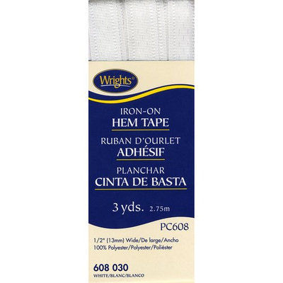 Iron-On Hem Tape 1/2 3 Yards-White