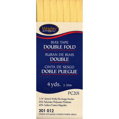 Double Fold Bias Tape 1/4 4 Yards-Lemon Ice