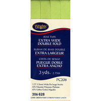 Double Fold Bias Tape 1/2 3 Yards-Lime Green