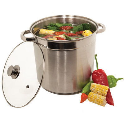 M.e. Heuck Co. Heuck Stainless Steel Stockpot with Glass Lid 12 qt