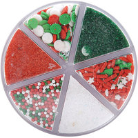 Wilton CHRISTMAS HOLIDAY SPRINKLES 6 CELL MIX Cake Gift Cupcake
