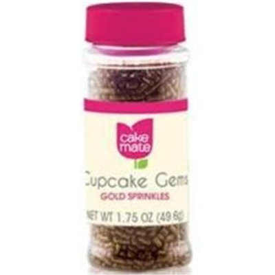 Cake Mate Sprinkles Gems Gold 1.75 OZ (Pack of 6)