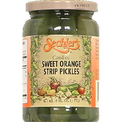 Kehe Distributors SECHLERS 8749 SECHLERS PICKLE CANDIED SWT ORNG STRIP - Pack of 6 - 16 OZ