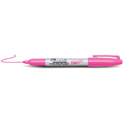 Sanford 1860444 Neon Permanent Markers Neon Pink Dozen