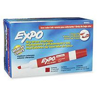 EXPO Low Odor Dry Erase Marker, Chisel Tip, Red