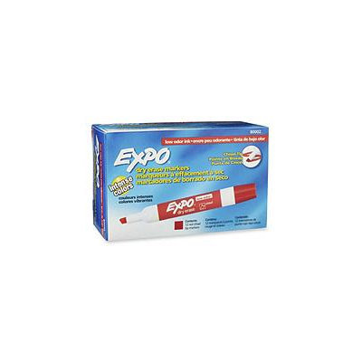 EXPO Low Odor Dry Erase Marker, Chisel Tip, Red