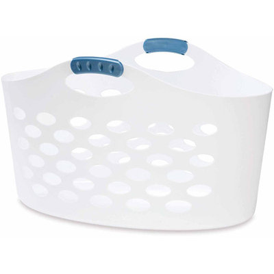 Rubbermaid 1.5 Bushel White Flex Basket FG260100WHT