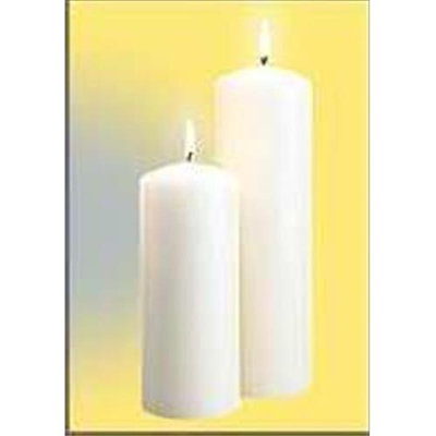 Emkay Candles 184109 Candle Ceremonial Pillar White 8 x 3