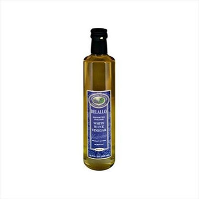 Delallo Vinegar Imprtd Itln White Wine 16.9 Oz, Pack of 12