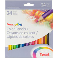 Pentel Arts Color Pencils Assorted Colors 24 Count