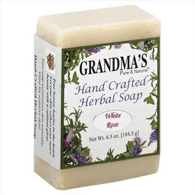 Grandmas Pue & Ntl Grandmas Pure & Ntl 6 oz. White Rose Hand Crafted Herbal Soap - Case Of 1
