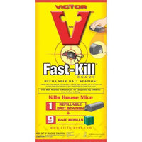 Woodstream Victor Rodnt D - Victor Fast-kill Refillable Bait Stations 9 Pack - M917