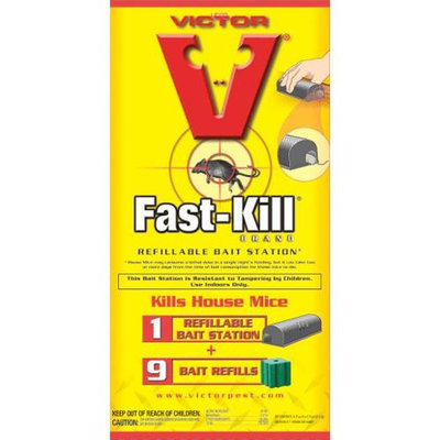 Woodstream Victor Rodnt D - Victor Fast-kill Refillable Bait Stations 9 Pack - M917