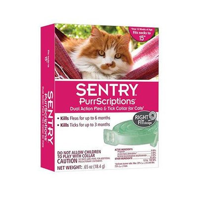 Sentry Pet Products Sentry PurrScriptions Dual Action Flea and Tick Collar For Cats