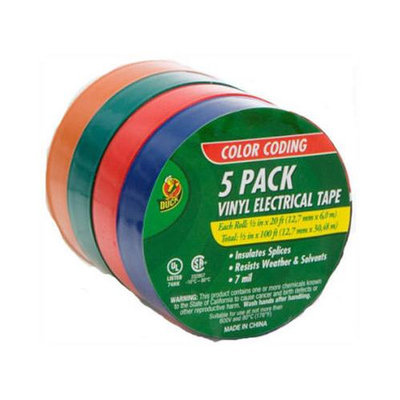 Shurtech 299020 Electrical Tape - Assorted Colors, 5 Pak ~ 1/2