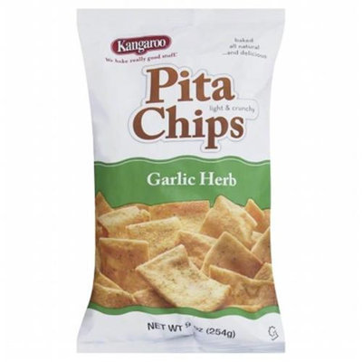 Kangaroo Chip Pita Garlic Herb 9 Oz Pack Of 12