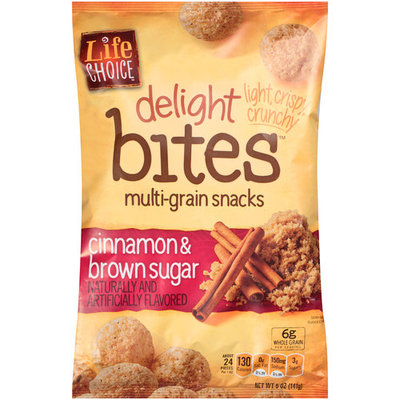 Life Choice Delight Bites Cinnamon & Brown Sugar Multi-Grain Snacks, 5 oz