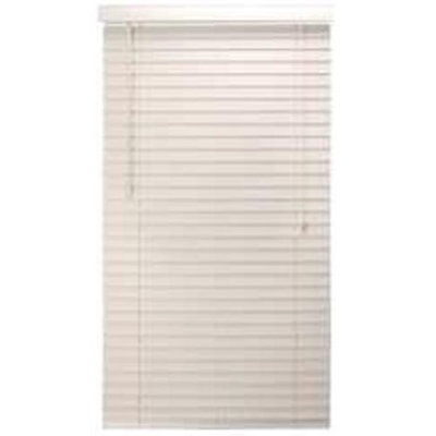 Interline Brands Designer's Touch 883613 Faux Wood 2-Inch Plantation Style Miniblind, 32 by 60-Inch, White Finish