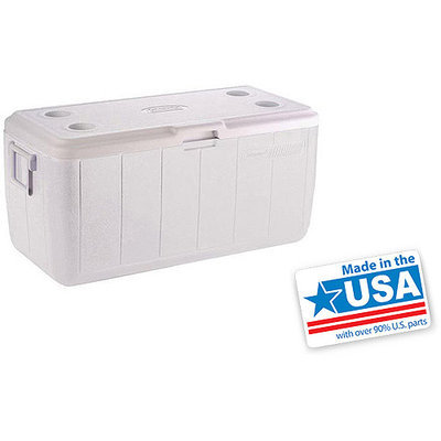 Coleman 100-Quart Cooler without Tray, White