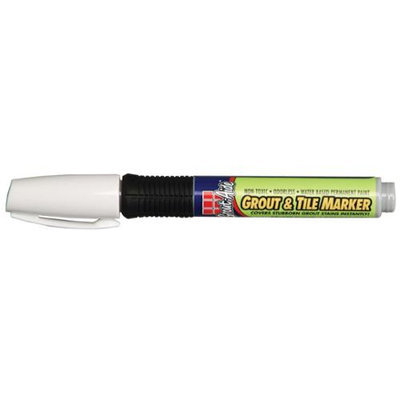 Grout Aide GROUT-AIDE 05030 Industrial Marker, Fiber Nib, White
