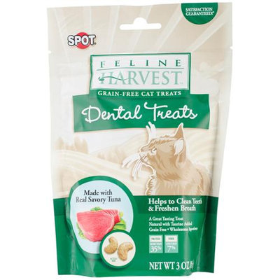 Ethical Products Inc Feline Harvest Dental Treats 3oz-Tuna Flavor