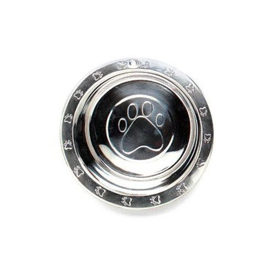 Topdawg Pet Supply SPOT Stainless Steel Embossed Wide Rim Dish