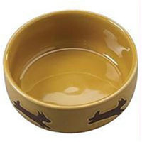 Ethical Stoneware Dish - Southwest Dog Dish- Desert Sand 7 Inch